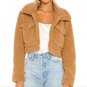 Bardot Crop Sherpa jacket